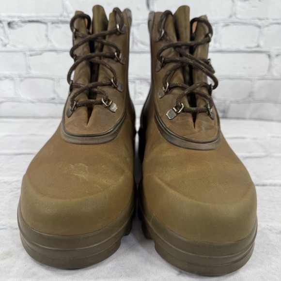 Le Chameau Men's Nairobi Boots Size 9 Brown Rubber Leather Lined Discontinued 6" - Picture 4 of 16